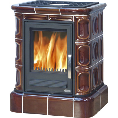 Kachlová kamna ABX Marina kachlový sokl, hnědá
