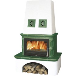 Kachlová kamna ABX Laponie zelená výměník 10,5kW