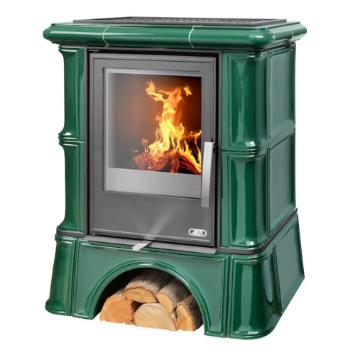 Kachlova kamna ABX Bavaria kachlový sokl, Flaschengrün