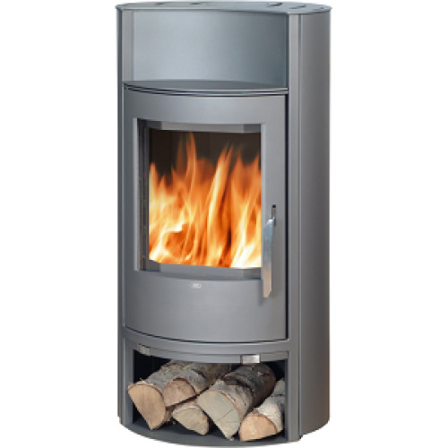 Krbová kamna ABX Pori 7 Aqua s TV, šedý plech