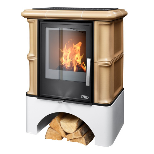 Kachlová kamna ABX Bavaria rovný sokl, Naturalbraun