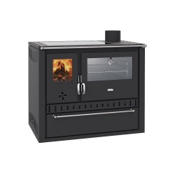 Sporák na tuhá paliva PRITY GT FI G DR černý, nerezová trouba pravý