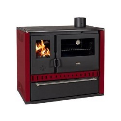 Sporák na tuhá paliva PRITY GT FI S DR bordo nerezová trouba pravý