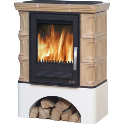 Kachlová kamna ABX Iberia s výměníkem, tabakbraun 