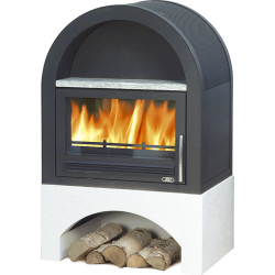 Krbová kamna ABX Grunt s TV černý plech